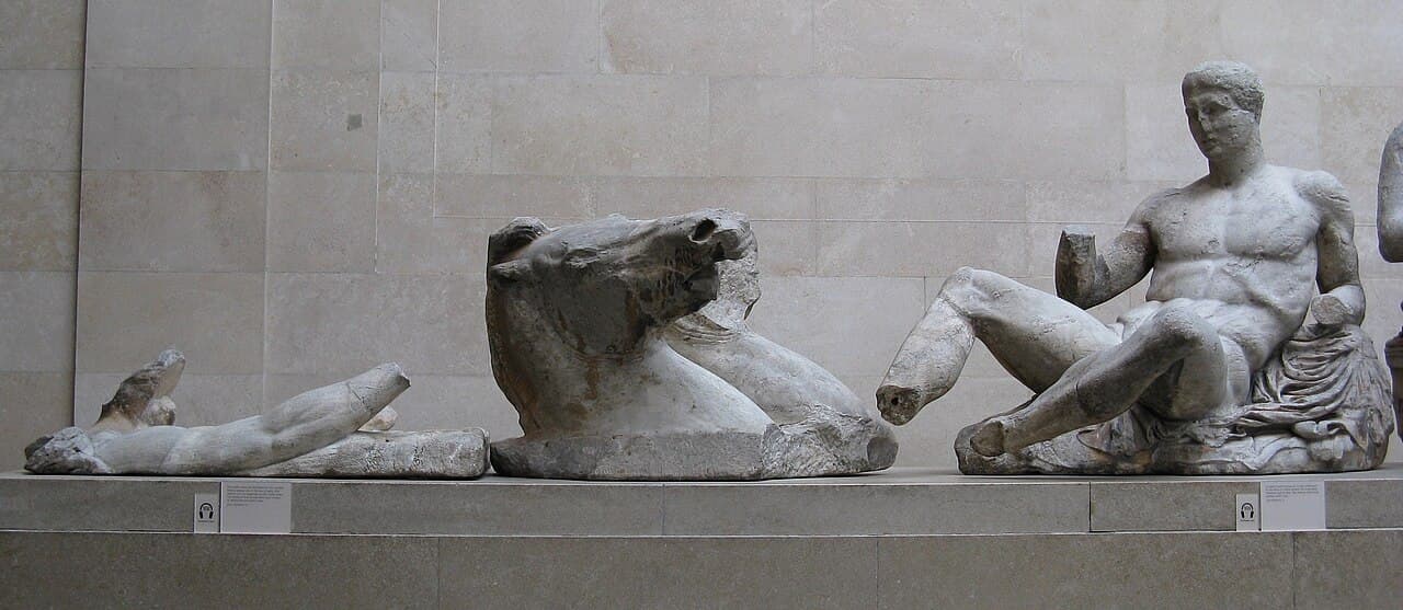 Sculptures from the east pediment of the Parthenon in the British Museum