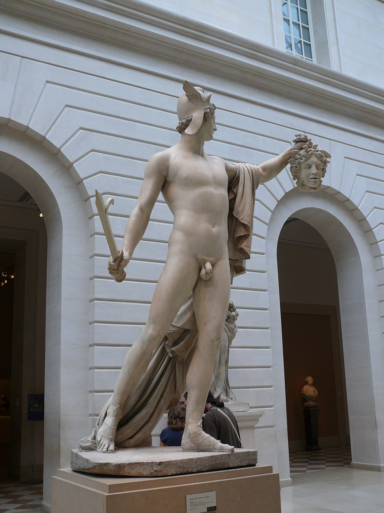 Canova's marble Perseus holding the head of Medusa