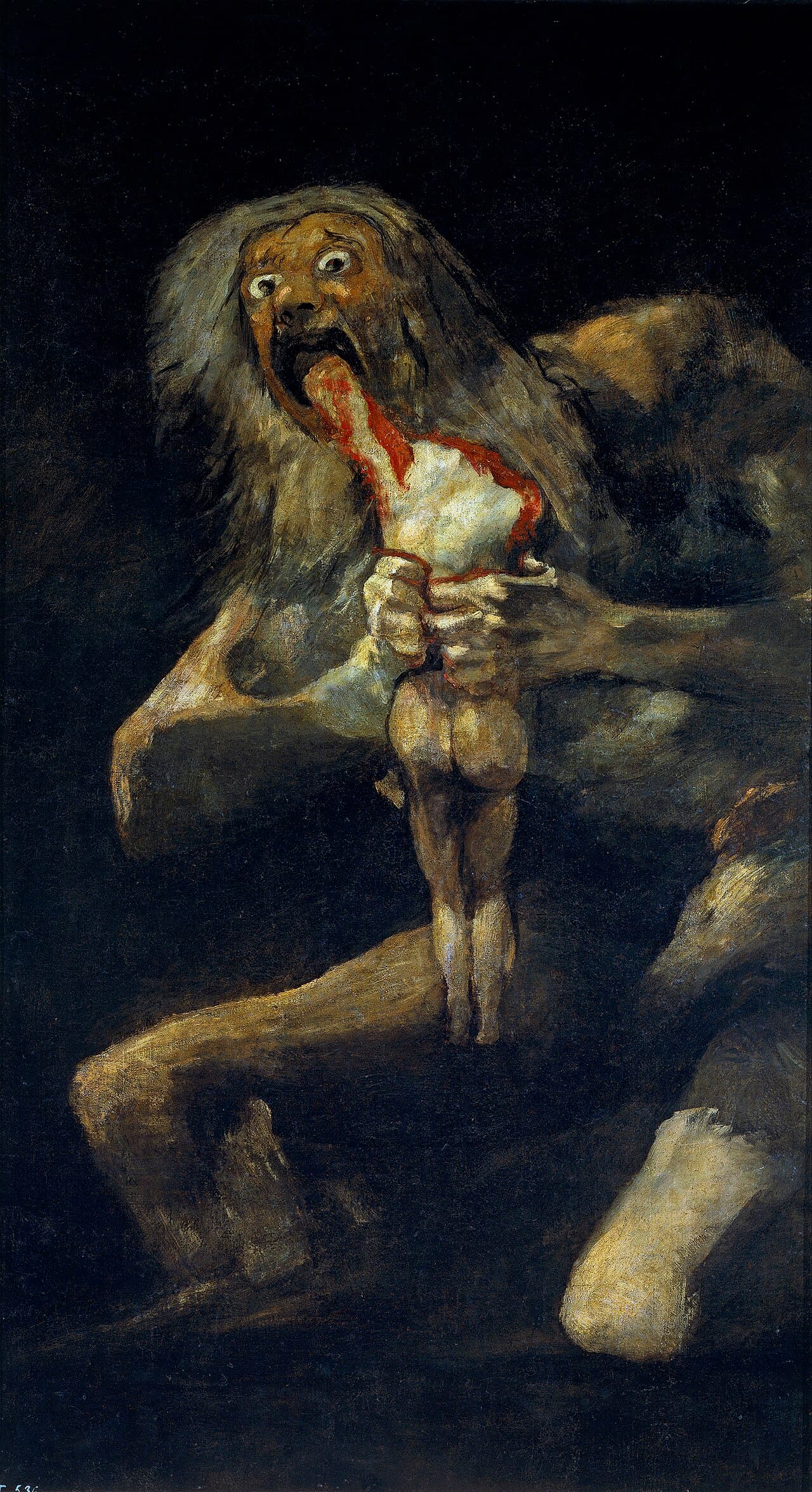 Goya's dark painting of Saturn devouring one of his children