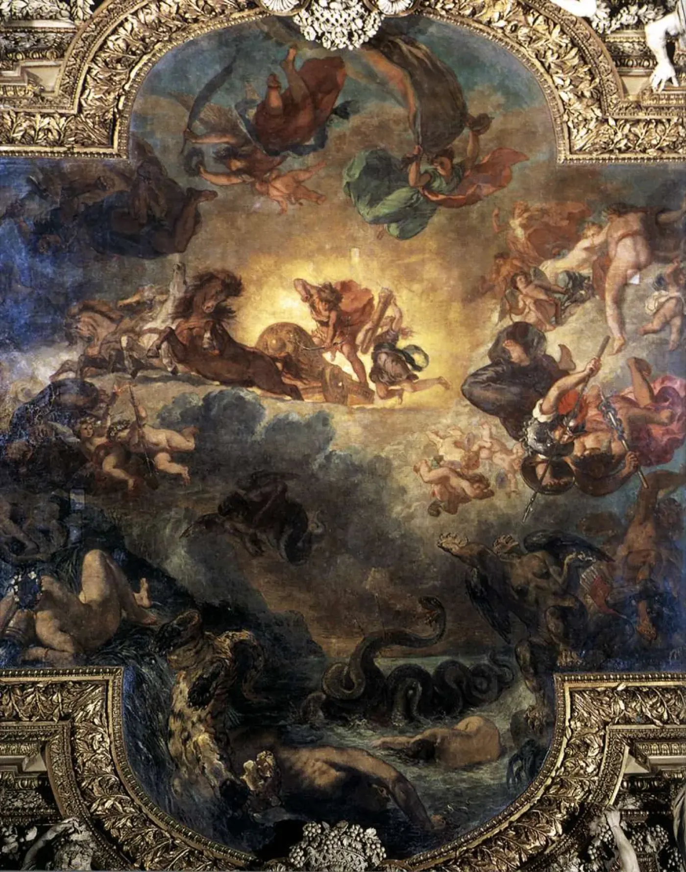Delacroix painting Apollo Slays Python