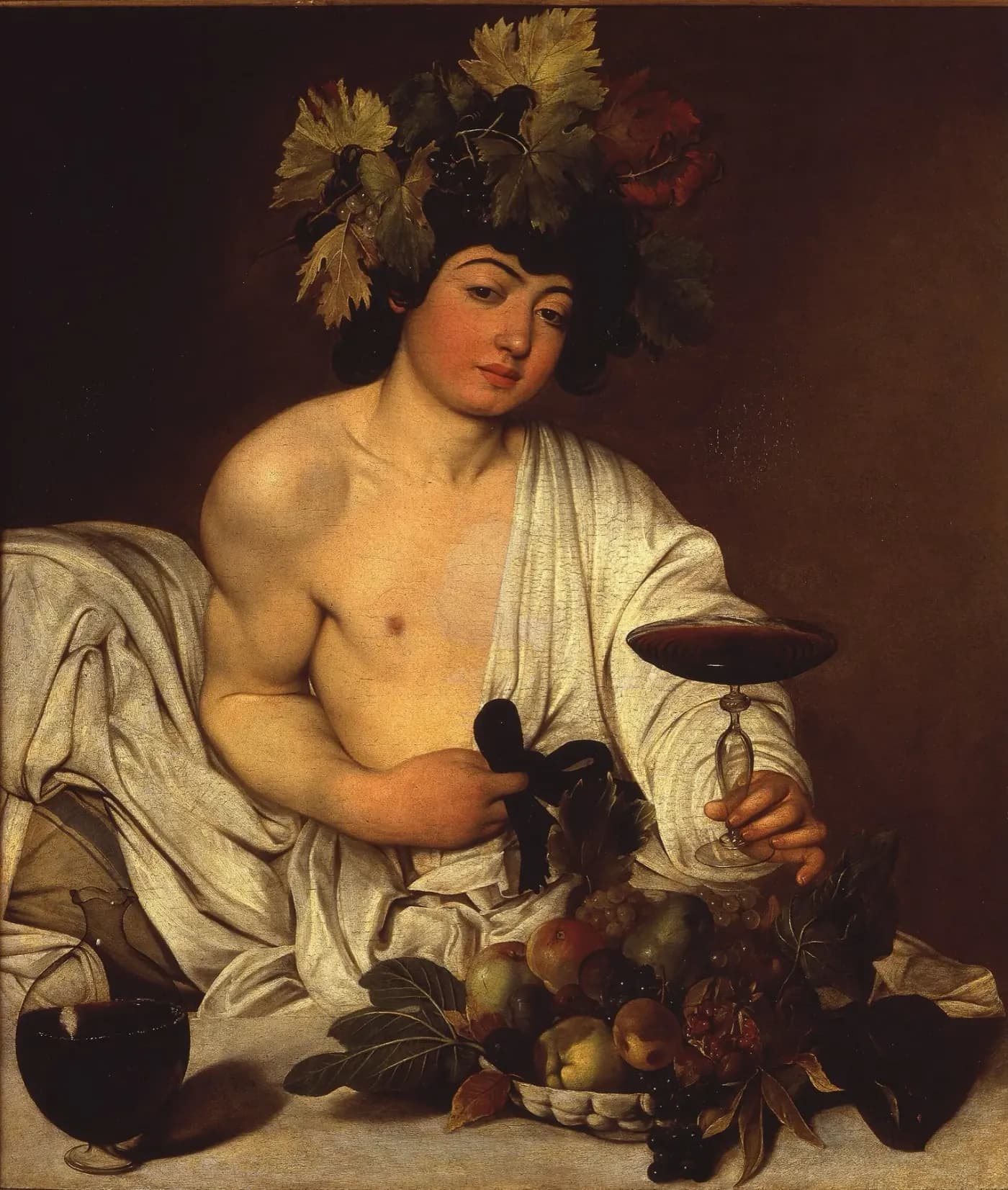 Caravaggio painting Bacchus