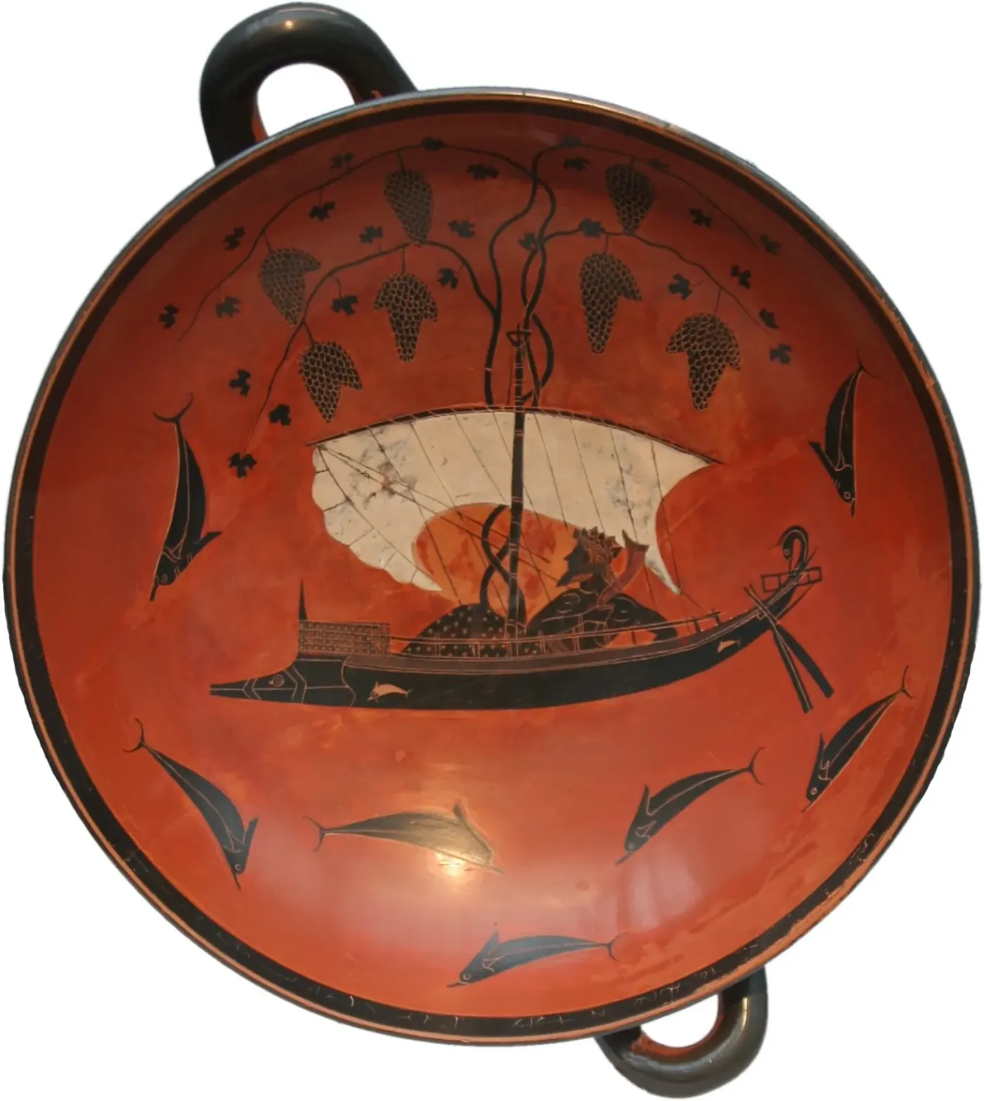 Exekias cup showing Dionysus sailing