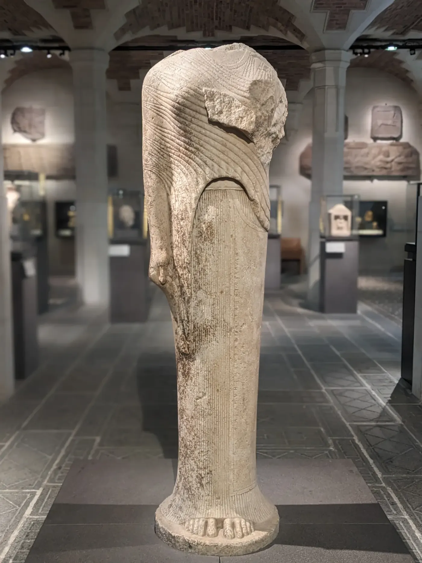 Archaic marble Kore from Samos dedicated to Hera, in the Louvre