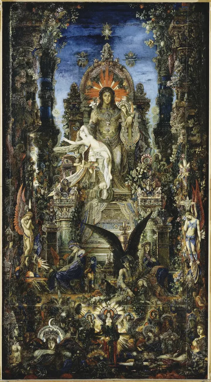 Gustave Moreau's elaborate painting Jupiter and Semele