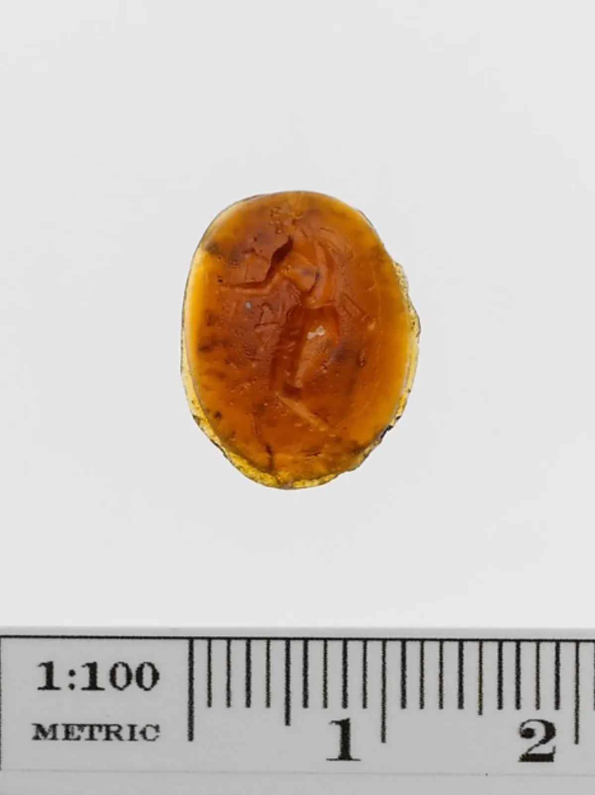 Roman glass ring stone engraved with Odysseus