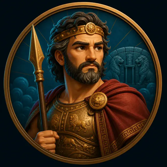 Illustrated portrait of Agamemnon