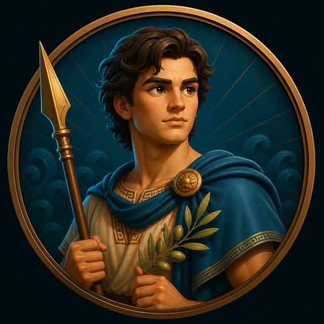 Illustrated portrait of Telemachus