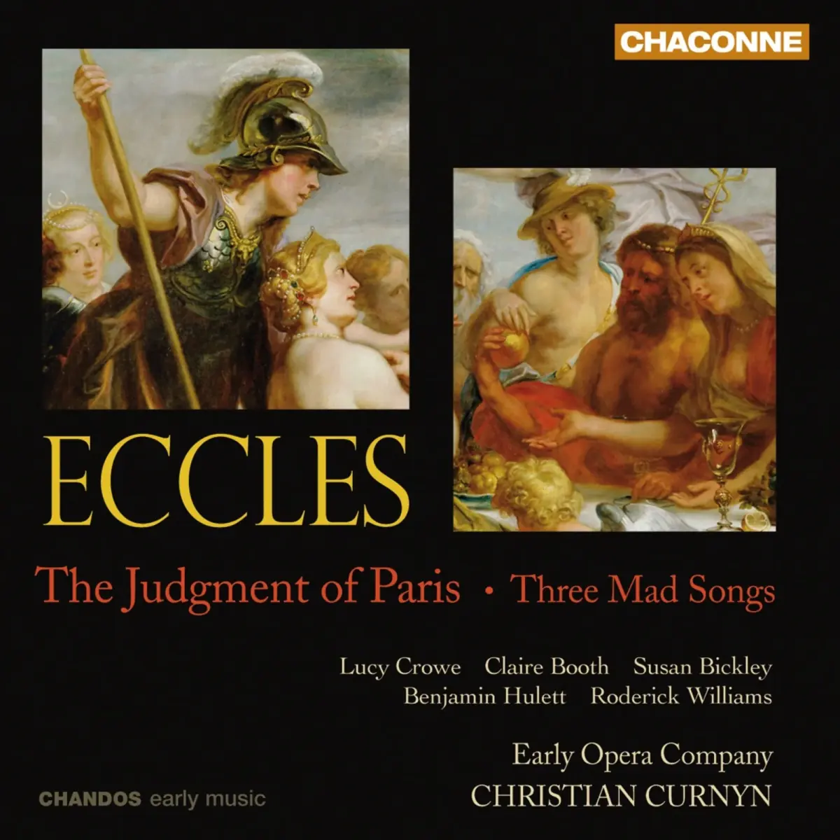 Chandos recording cover of John Eccles's The Judgment of Paris