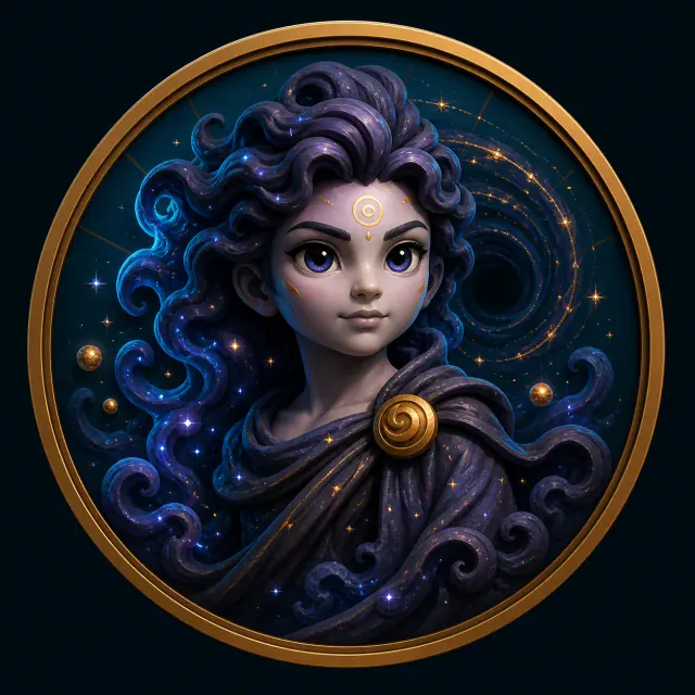Illustrated portrait of Chaos