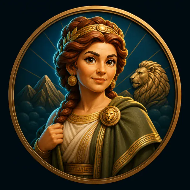 Illustrated portrait of Rhea